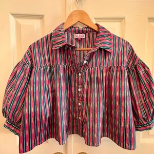 Sal Rosa - EUC- Multicolor Striped Women's Blouse